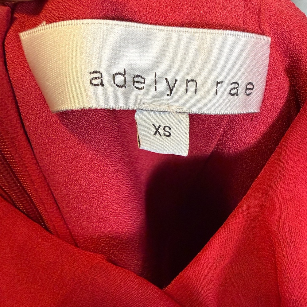 Adelyn Rae Red Lace Ruffle Midi Dress - Picture 3 of 5